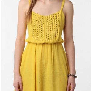 UO Yellow Studded Dress